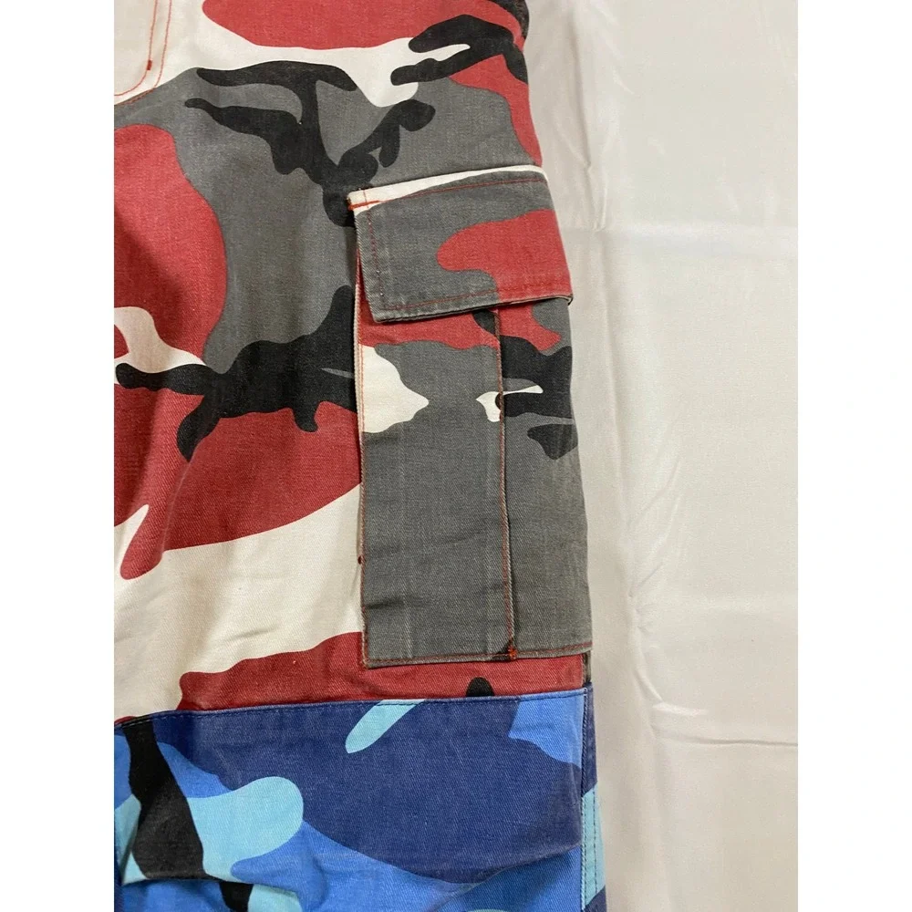 BIG FOR SAM Patchwork Camo Cargo Pants Kids Size S Streetwear‎